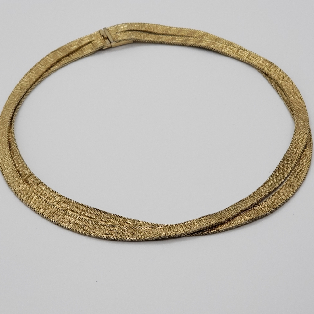 Rare vintage Dior Gold Filled Greek Key Necklace - Picture 2 of 5